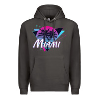 Smoke miami beach souvenir vintage 80s Premium Hoodie - linhVisuals