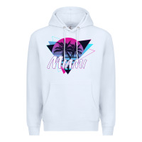White miami beach souvenir vintage 80s Premium Hoodie - linhVisuals