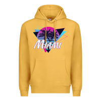 Mustard miami beach souvenir vintage 80s Premium Hoodie - linhVisuals