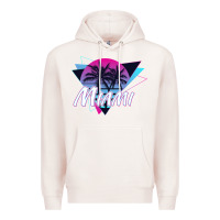 Pale Pink miami beach souvenir vintage 80s Premium Hoodie - linhVisuals