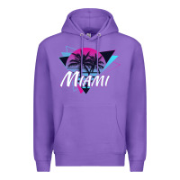 Purple miami beach souvenir vintage 80s Premium Hoodie - linhVisuals