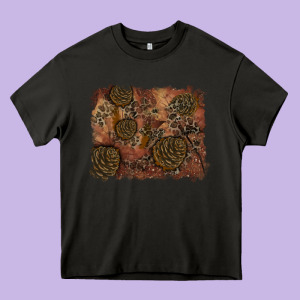 Glitter Leopard Fall Background Heavy Core Tee Designed By Ranaportraitstore