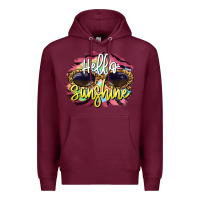 Burgundy hello sunshine Premium Hoodie - BarkalooDesign