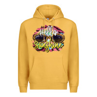 Mustard hello sunshine Premium Hoodie - BarkalooDesign