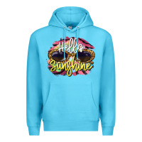 Ocean Blue hello sunshine Premium Hoodie - BarkalooDesign