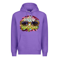 Purple hello sunshine Premium Hoodie - BarkalooDesign
