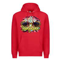 Red hello sunshine Premium Hoodie - BarkalooDesign