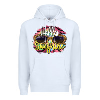 White hello sunshine Premium Hoodie - BarkalooDesign