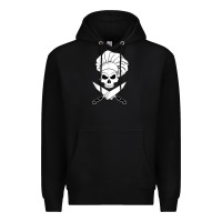 Black chef skull and crossbones knives halloween Premium Hoodie - linhVisuals