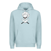 Blue Mist chef skull and crossbones knives halloween Premium Hoodie - linhVisuals