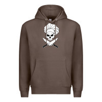 Coffee chef skull and crossbones knives halloween Premium Hoodie - linhVisuals