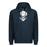 Navy chef skull and crossbones knives halloween Premium Hoodie - linhVisuals