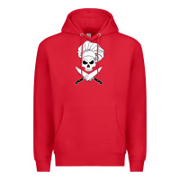 Red chef skull and crossbones knives halloween Premium Hoodie - linhVisuals