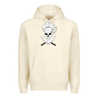 Sandshell chef skull and crossbones knives halloween Premium Hoodie - linhVisuals