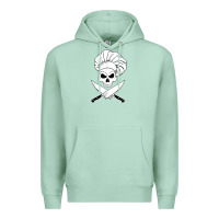 Seafoam chef skull and crossbones knives halloween Premium Hoodie - linhVisuals