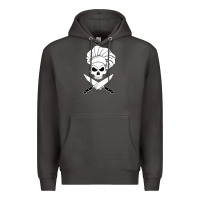 Smoke chef skull and crossbones knives halloween Premium Hoodie - linhVisuals