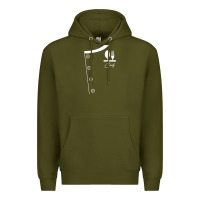 Army Green chef uniform jacket cooking Premium Hoodie - linhVisuals
