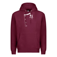 Burgundy chef uniform jacket cooking Premium Hoodie - linhVisuals