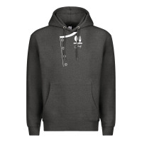 Charcoal Heather chef uniform jacket cooking Premium Hoodie - linhVisuals