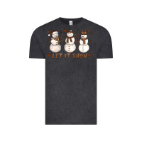 Vintage Black Let It Snow Snowmen Vintage Tee - LillyAllenDesigns