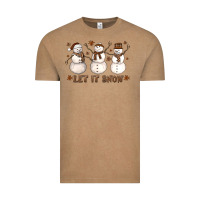 Vintage Coffee Let It Snow Snowmen Vintage Tee - LillyAllenDesigns
