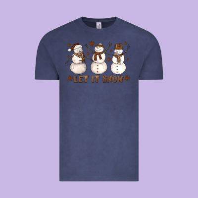 Let It Snow Snowmen Vintage Tee Designed By Lillyallendesigns