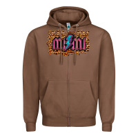 Chestnut Leopard Mimi Lightning Zipper Hoodie - RanaPortraitStore