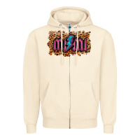 Sandshell Leopard Mimi Lightning Zipper Hoodie - RanaPortraitStore
