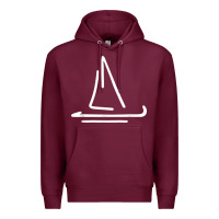 Burgundy sailing boat Premium Hoodie - linhVisuals