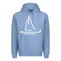 Colony Blue sailing boat Premium Hoodie - linhVisuals