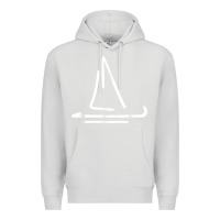 Dove Grey sailing boat Premium Hoodie - linhVisuals