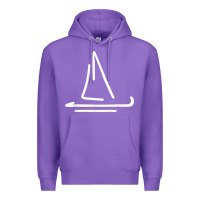 Purple sailing boat Premium Hoodie - linhVisuals