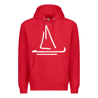 Red sailing boat Premium Hoodie - linhVisuals