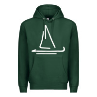 Sports Green sailing boat Premium Hoodie - linhVisuals