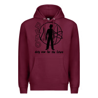 Burgundy devo duty now for the future Premium Hoodie - linhVisuals