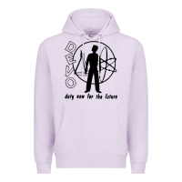 Lilac devo duty now for the future Premium Hoodie - linhVisuals