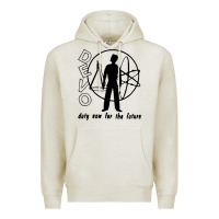 Oatmeal Heather devo duty now for the future Premium Hoodie - linhVisuals