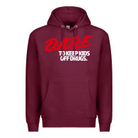 Burgundy d.a.r.e Premium Hoodie - linhVisuals