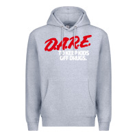 Heather Grey d.a.r.e Premium Hoodie - linhVisuals