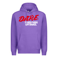 Purple d.a.r.e Premium Hoodie - linhVisuals