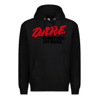 Black d.a.r.e Premium Hoodie - linhVisuals