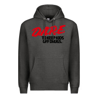 Charcoal Heather d.a.r.e Premium Hoodie - linhVisuals