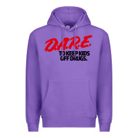 Purple d.a.r.e Premium Hoodie - linhVisuals