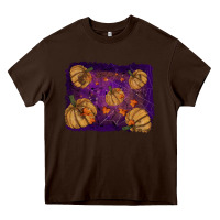 Chocolate Brown halloween leaves tool leather backround Heavy Core Tee - RanaPortraitStore