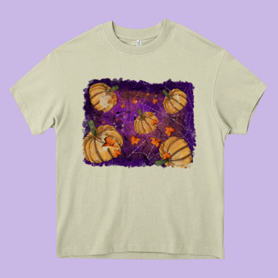 Halloween Leaves Tool Leather Backround Heavy Core Tee Designed By Ranaportraitstore