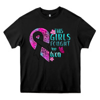 Black This Girls Fought and Won Cancer Heavy Core Tee - BundleAndBundleShop