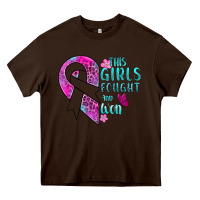 Chocolate Brown This Girls Fought and Won Cancer Heavy Core Tee - BundleAndBundleShop