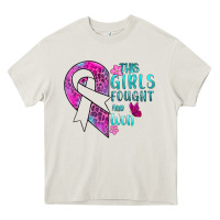 Cream This Girls Fought and Won Cancer Heavy Core Tee - BundleAndBundleShop