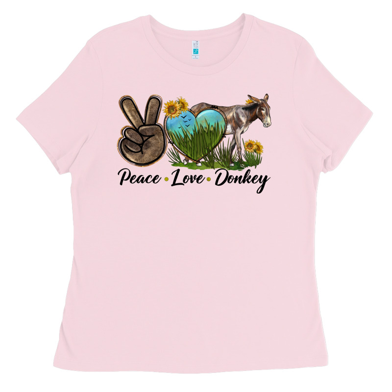 Peace Love Donkey Ladies Tee by LillyAllenDesigns | Teevron