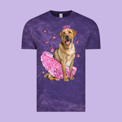 Labrador Retriever Dog With Tutu Vintage Tee Designed By Lillyallendesigns